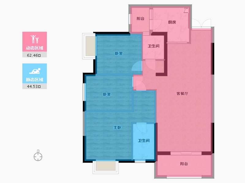 贵州省-贵阳市-银海元隆熙府-103.70-户型库-动静分区