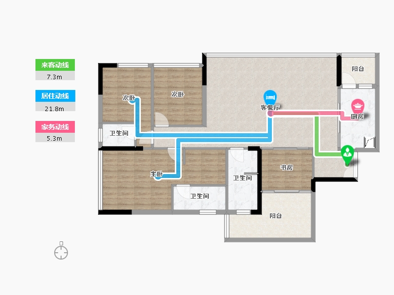 贵州省-黔南布依族苗族自治州-御府湾-162.00-户型库-动静线