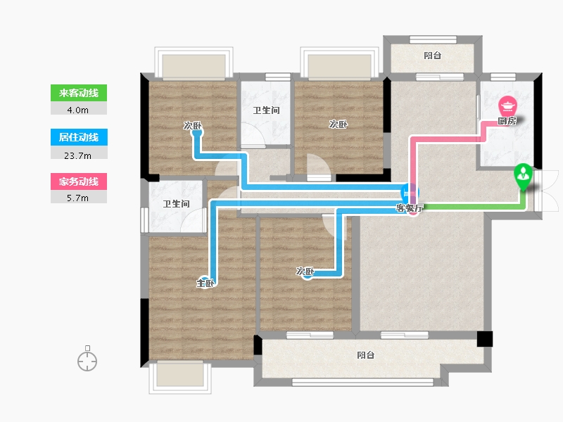 福建省-三明市-名门世家二期-135.00-户型库-动静线