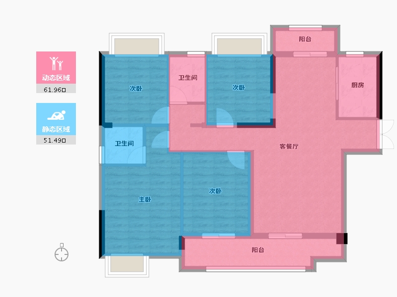 福建省-三明市-名门世家二期-135.00-户型库-动静分区