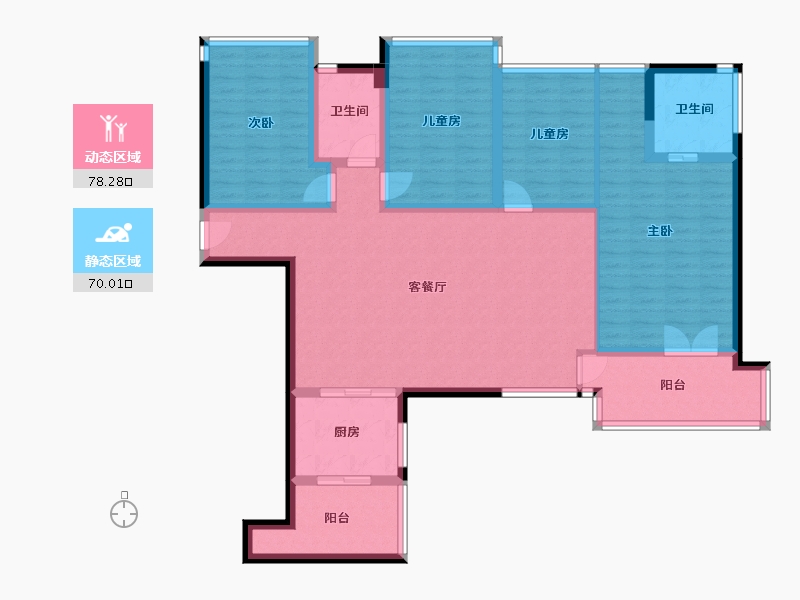 福建省-厦门市-海峡国际社区-一期-125.00-户型库-动静分区