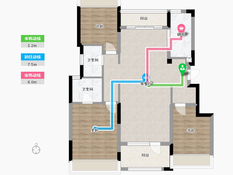 辽宁省-沈阳市-中粮锦云天城-98.00-户型库-动静线