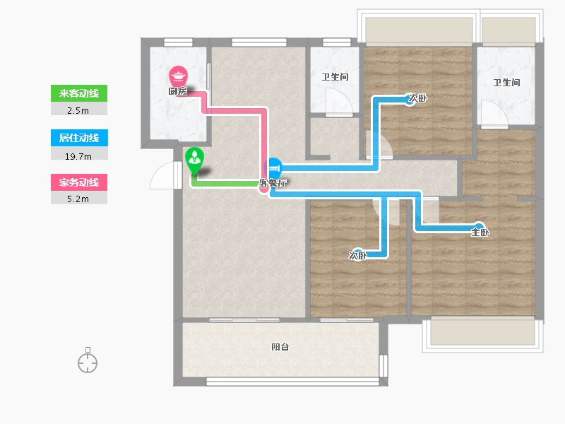 湖北省-武汉市-华发·四季-90.00-户型库-动静线