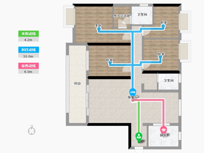 湖南省-岳阳市-御城汉昌府-110.00-户型库-动静线