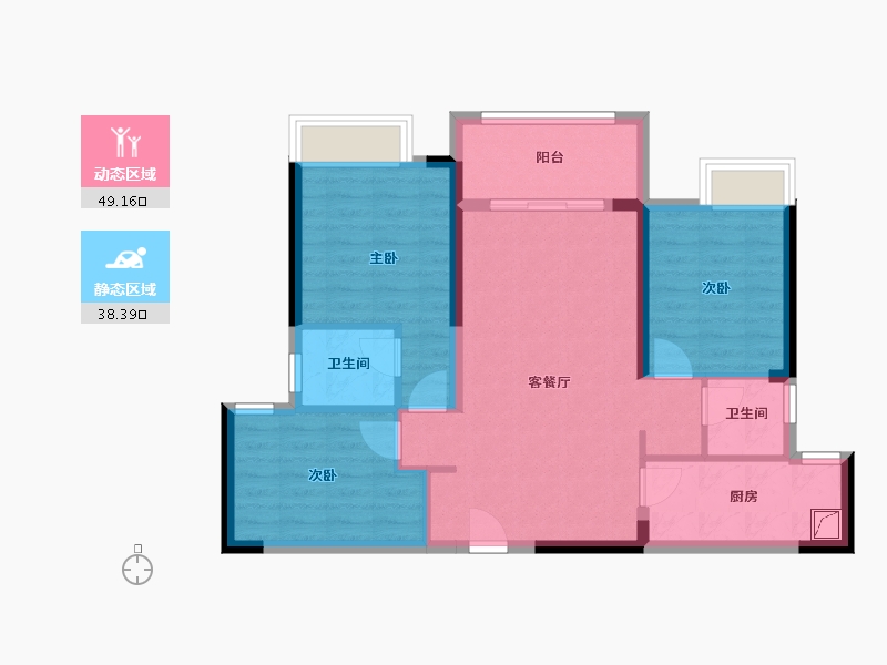 湖北省-十堰市-汉成天地-88.00-户型库-动静分区