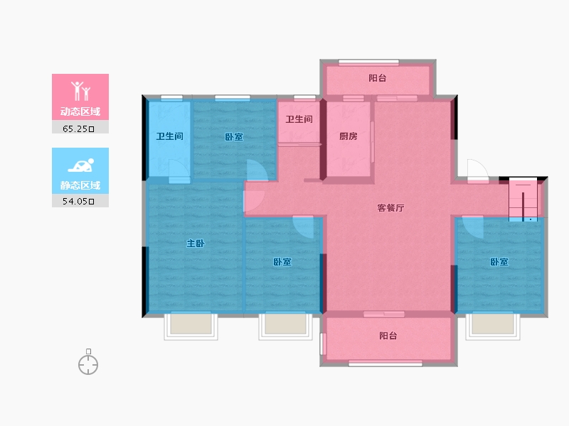 河南省-许昌市-长葛碧桂园凤凰城-120.00-户型库-动静分区