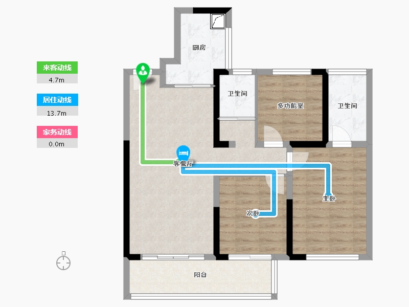 湖南省-长沙市-万境潇湘-89.00-户型库-动静线