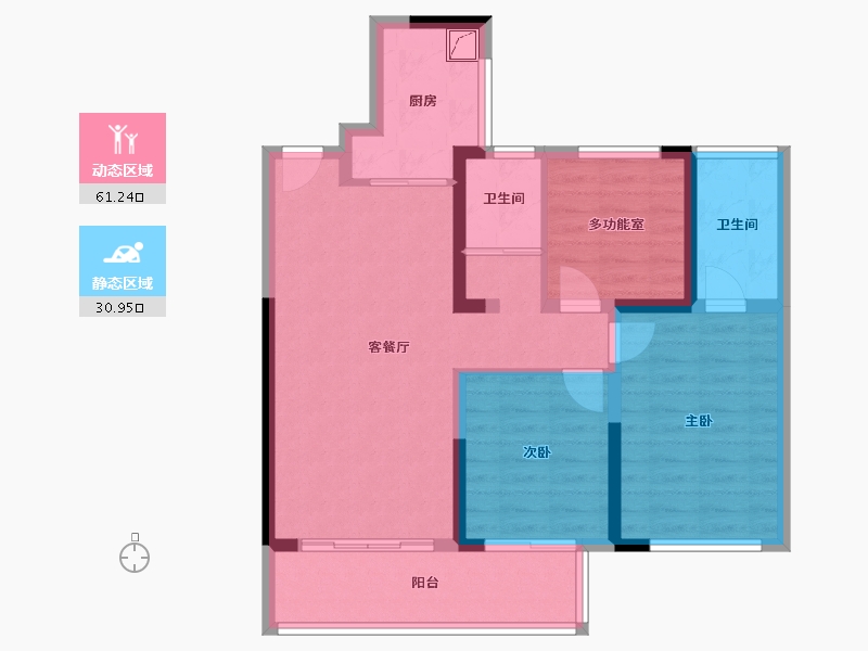 湖南省-长沙市-万境潇湘-89.00-户型库-动静分区