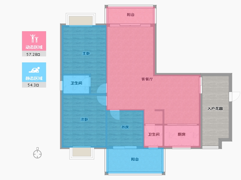 广西壮族自治区-柳州市-融江现代城-120.00-户型库-动静分区