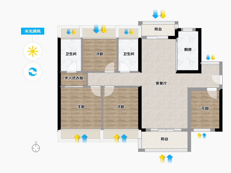 广东省-江门市-江门华发四季-92.00-户型库-采光通风