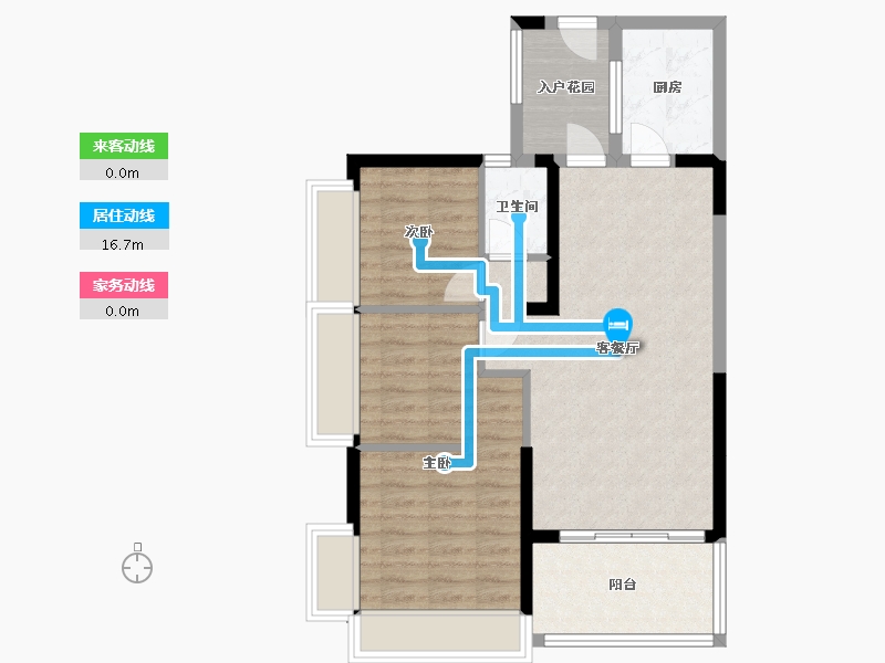 湖南省-长沙市-月湖住宅小区-2期-89.00-户型库-动静线