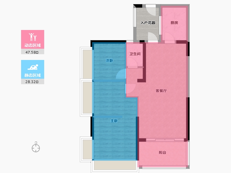 湖南省-长沙市-月湖住宅小区-2期-89.00-户型库-动静分区