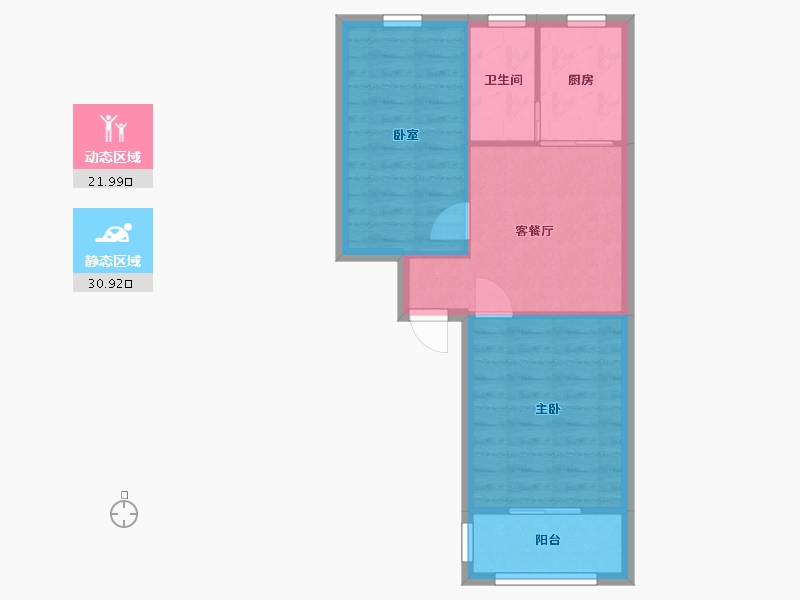 江苏省-南京市-月苑三村-48.00-户型库-动静分区