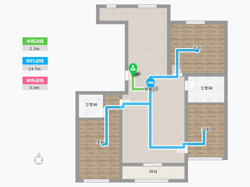 内蒙古自治区-兴安盟-雅仕居-125.00-户型库-动静线