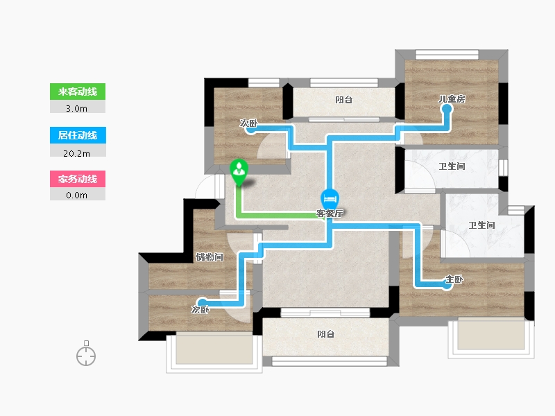 浙江省-嘉兴市-旭辉梦想城-92.00-户型库-动静线