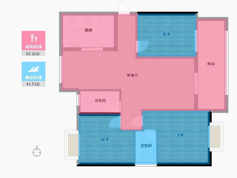 广西壮族自治区-北海市-中港城-88.00-户型库-动静分区