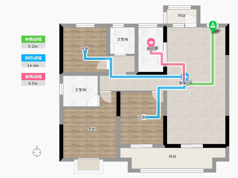 河南省-驻马店市-遂平·建业城-98.00-户型库-动静线