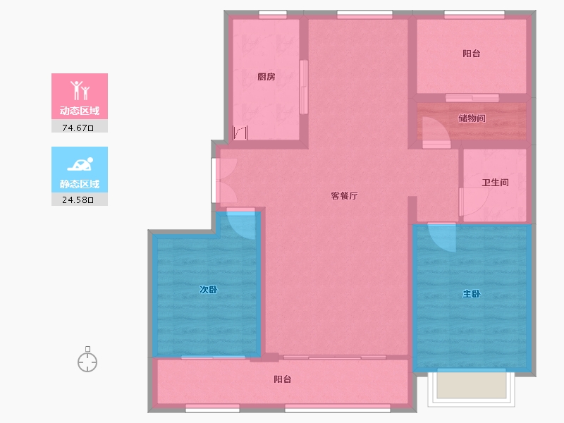 宁夏回族自治区-吴忠市-和府-120.00-户型库-动静分区