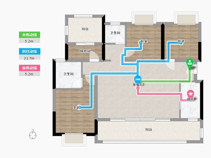 四川省-雅安市-翡翠台-110.00-户型库-动静线