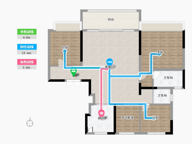 江苏省-连云港市-碧桂园九章赋-130.00-户型库-动静线