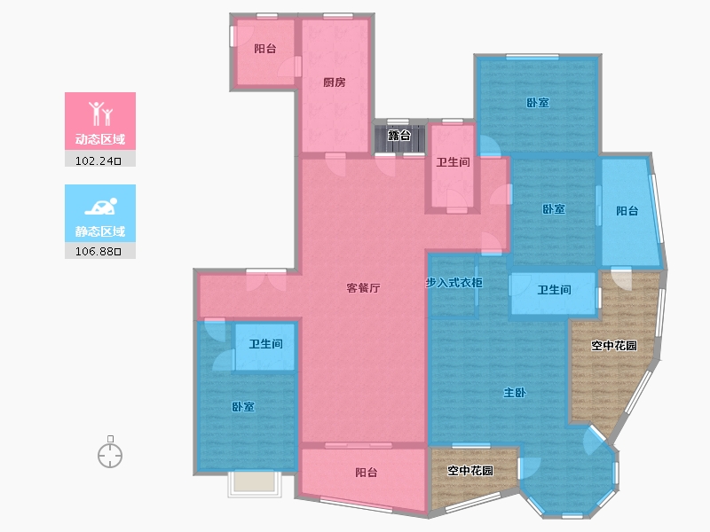 河北省-石家庄市-维多利亚四期-247.49-户型库-动静分区