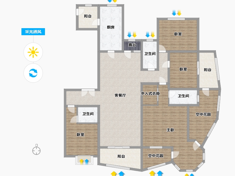 河北省-石家庄市-维多利亚四期-247.49-户型库-采光通风