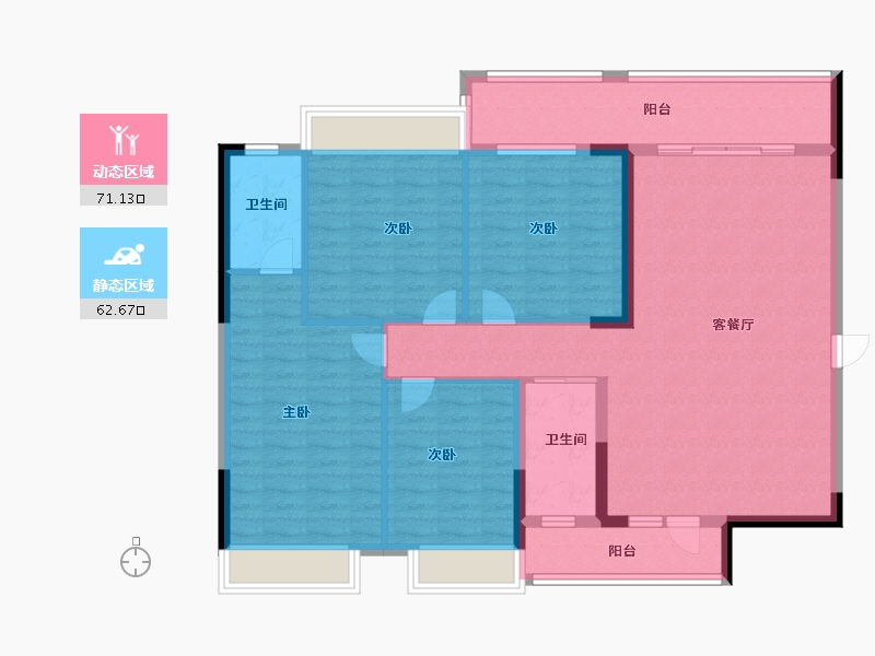 湖南省-怀化市-金水岸-121.09-户型库-动静分区