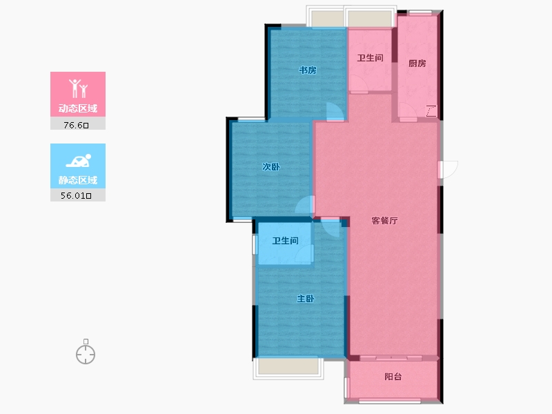 安徽省-六安市-春天嘉苑二期-120.00-户型库-动静分区