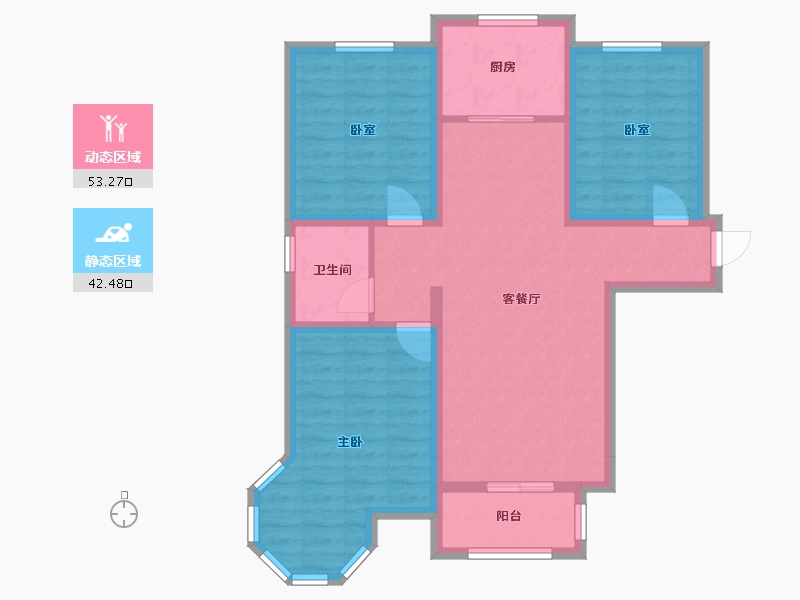 河北省-石家庄市-维多利亚四期-122.38-户型库-动静分区