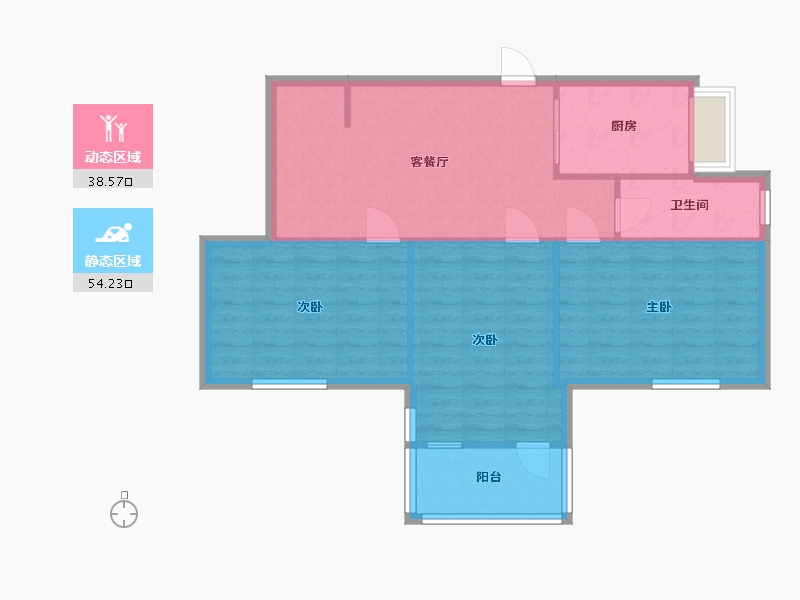 湖北省-武汉市-南湖新村-81.90-户型库-动静分区