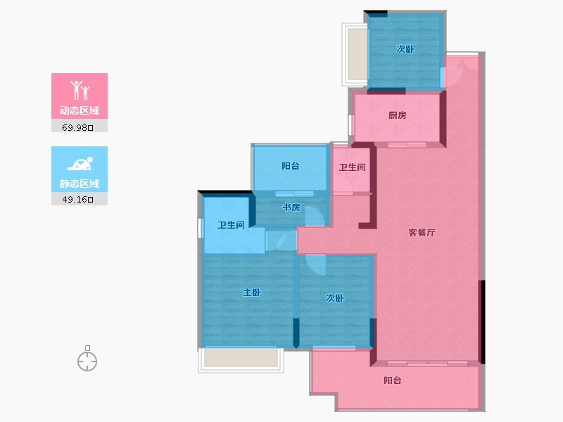 湖南省-株洲市-景秀家园-135.00-户型库-动静分区