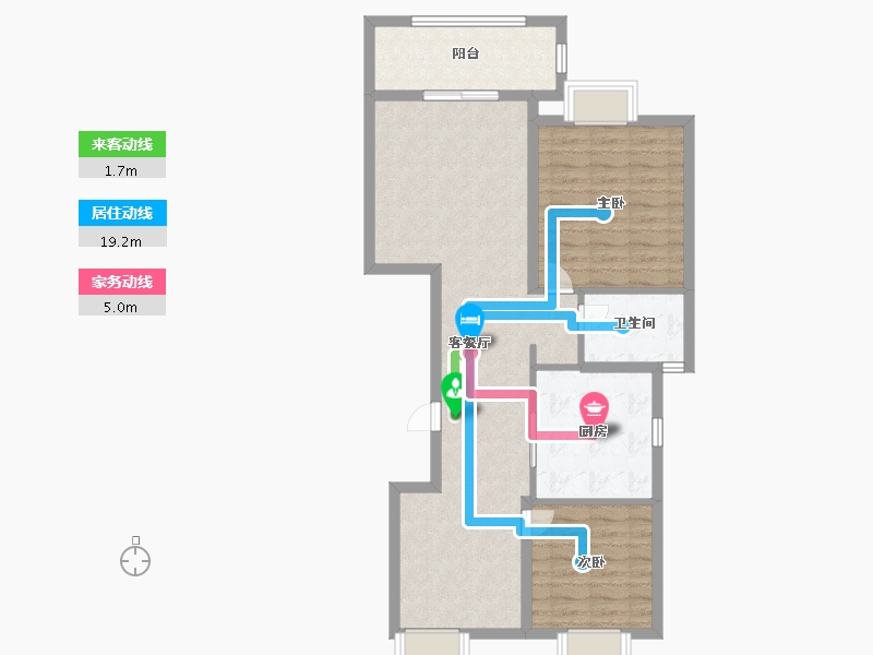 江苏省-镇江市-龙湖雅苑-83.00-户型库-动静线