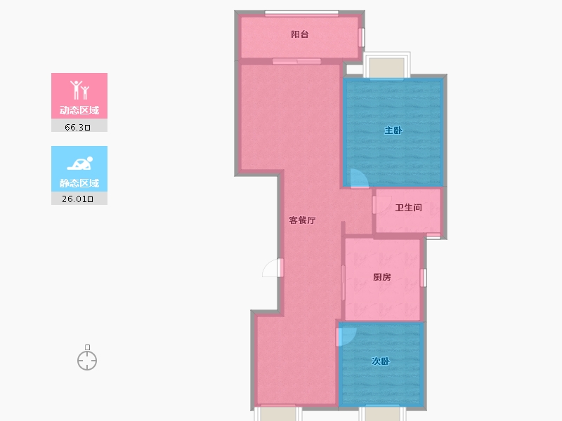 江苏省-镇江市-龙湖雅苑-83.00-户型库-动静分区