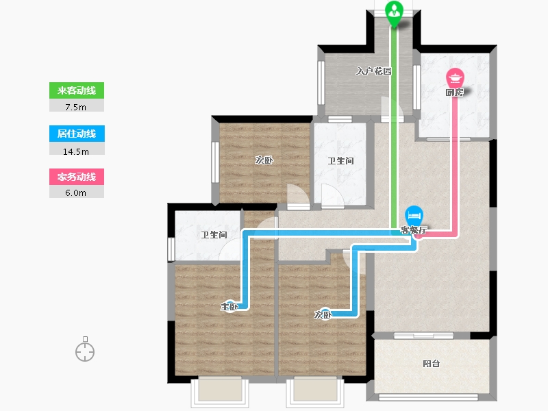 贵州省-贵阳市-阅山公馆-106.00-户型库-动静线