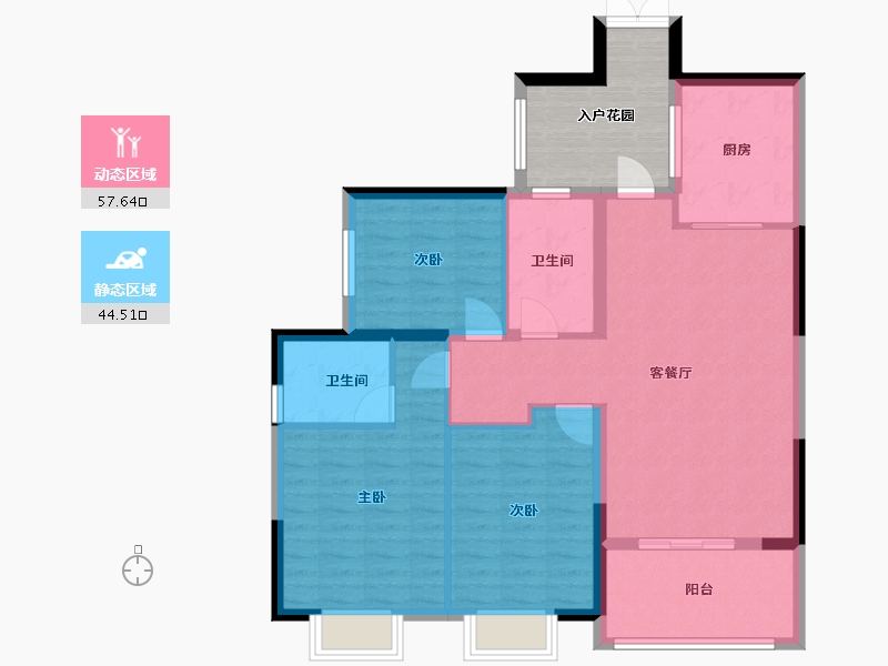 贵州省-贵阳市-阅山公馆-106.00-户型库-动静分区