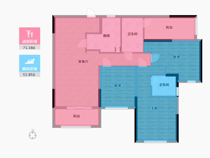 广东省-广州市-诺德名筑-88.00-户型库-动静分区