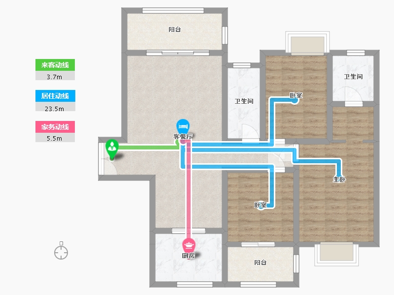 湖南省-邵阳市-滨江时代城-124.00-户型库-动静线