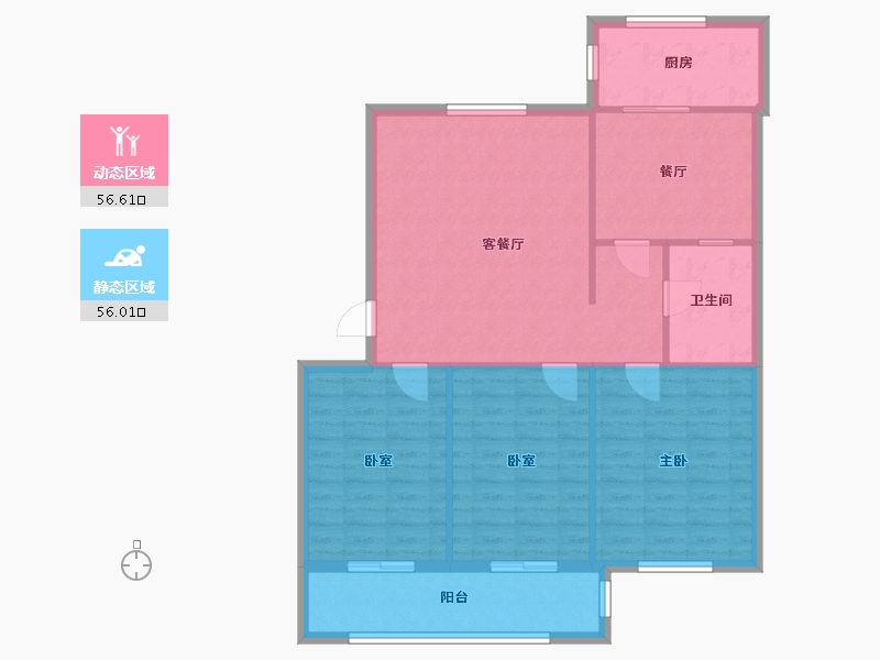 河南省-郑州市-郑州经济技术开发区管委会第一家属院-112.67-户型库-动静分区