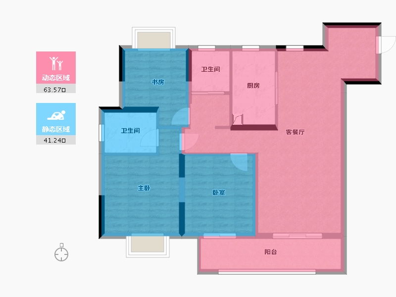 江西省-宜春市-翼天·大观天地文旅特色小镇-94.83-户型库-动静分区