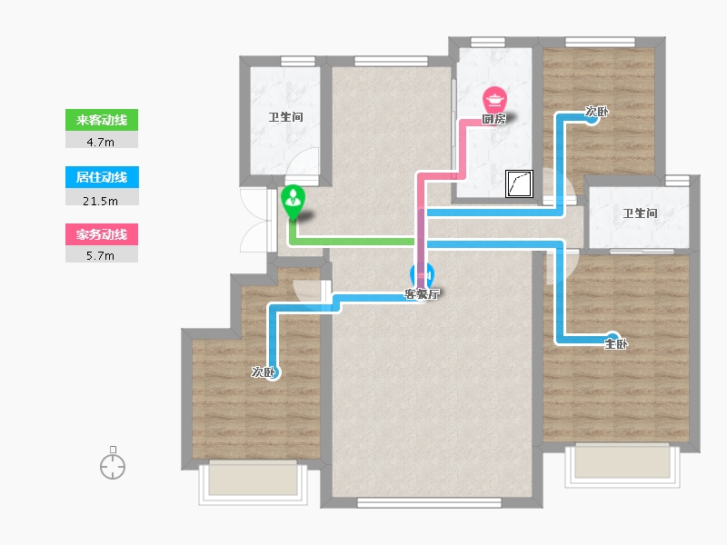 天津-天津市-玺越潮鸣-108.00-户型库-动静线