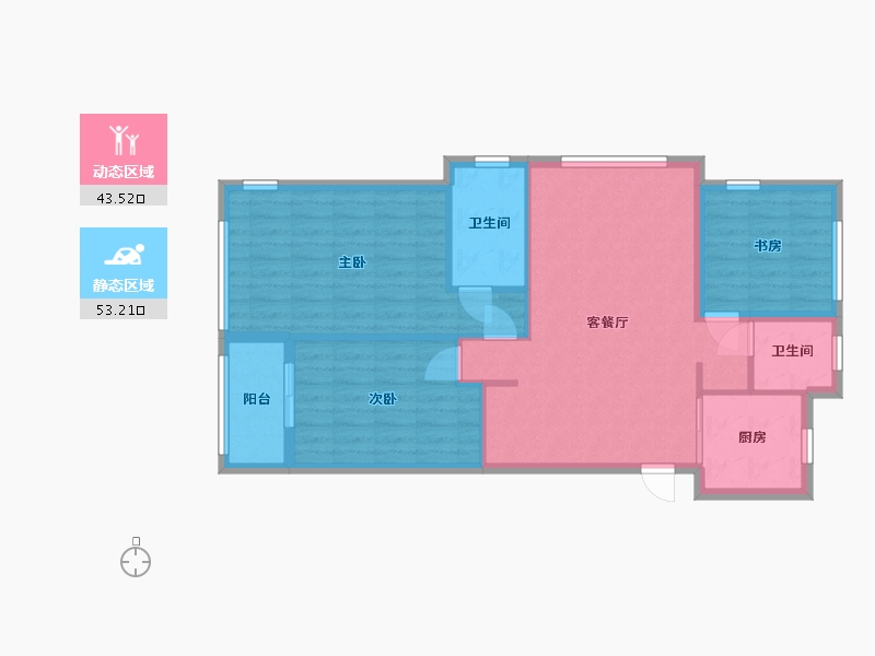 浙江省-嘉兴市-江南诚品-100.00-户型库-动静分区