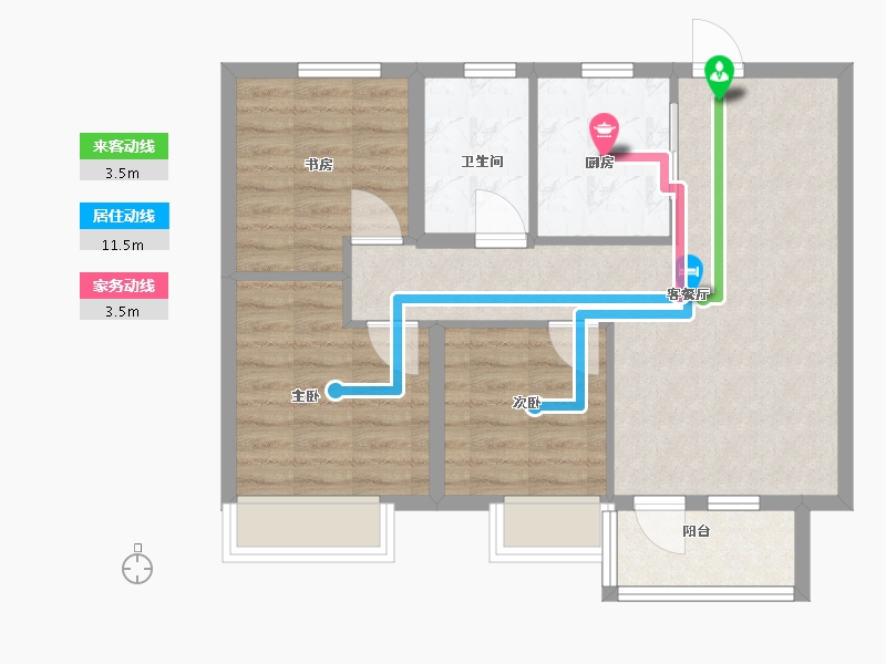 辽宁省-沈阳市-华发-68.00-户型库-动静线