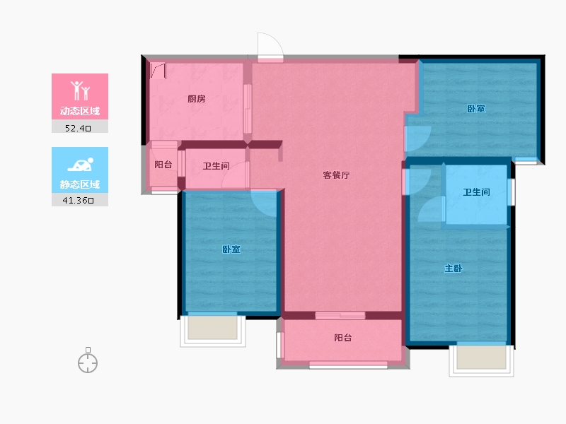 广东省-惠州市-珠江东岸-87.00-户型库-动静分区