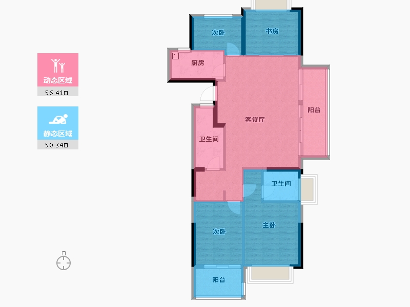 福建省-龙岩市-1-96.30-户型库-动静分区