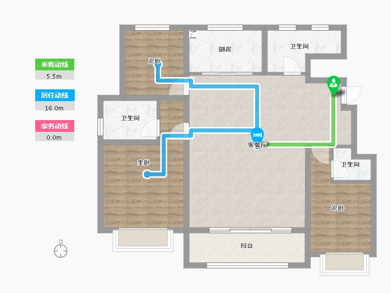 河北省-石家庄市-美景苑-100.00-户型库-动静线