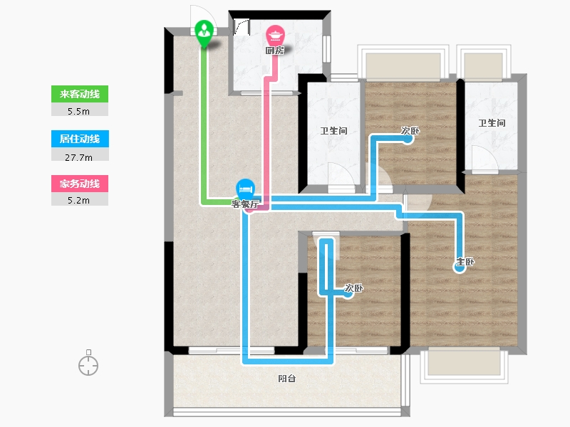 湖北省-咸宁市-中建咸宁之星-118.00-户型库-动静线