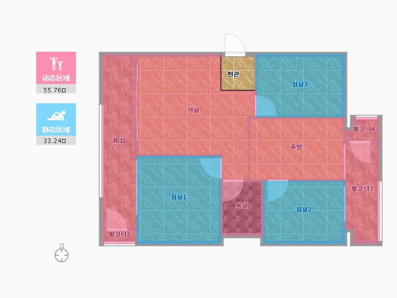 undefined-undefined-인천시 부평구-84.59-户型库-动静分区