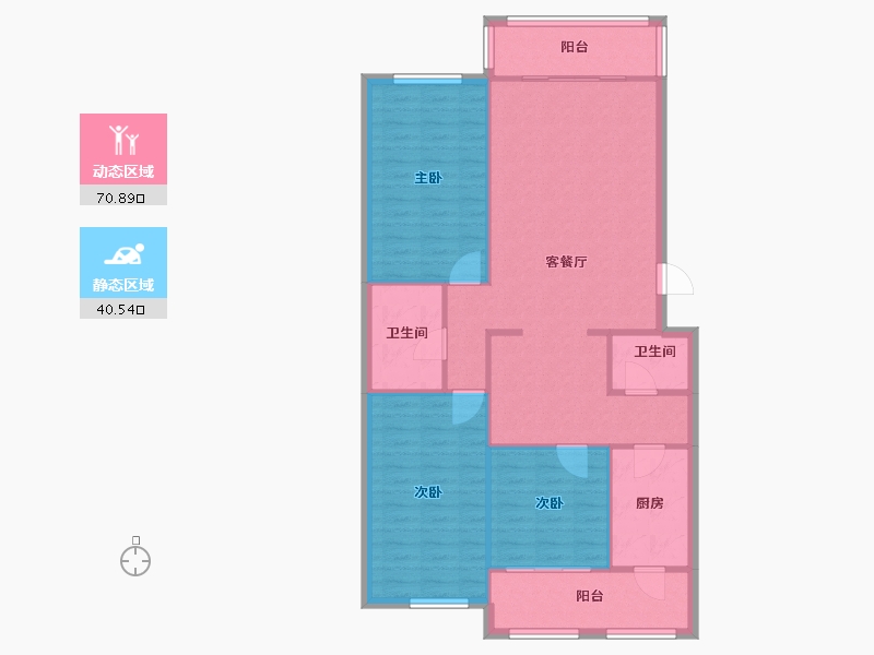 北京-北京市-檀城东区-99.60-户型库-动静分区