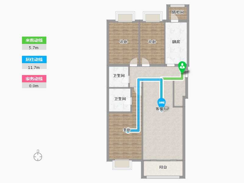 北京-北京市-源屋曲-120.00-户型库-动静线