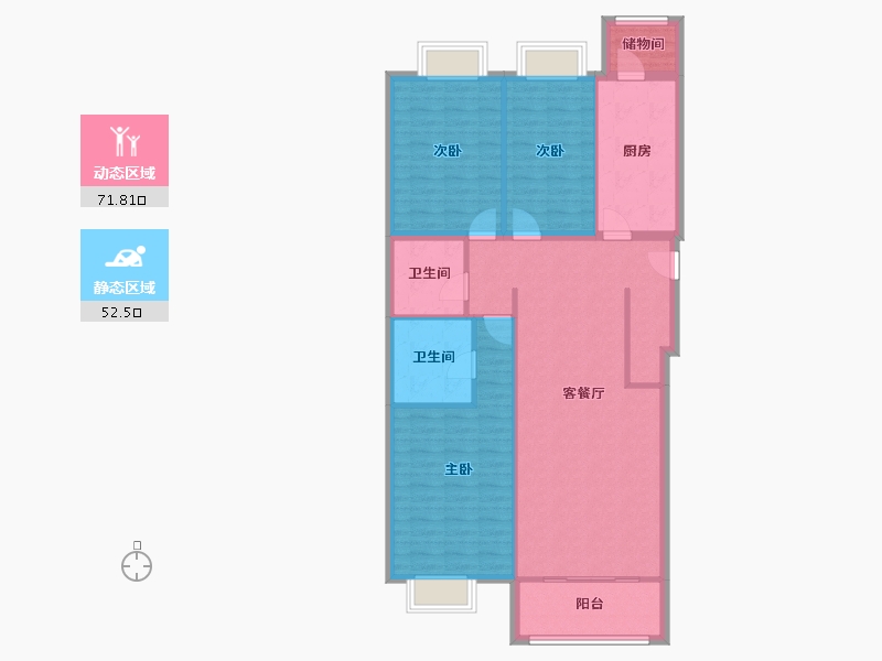 北京-北京市-源屋曲-120.00-户型库-动静分区